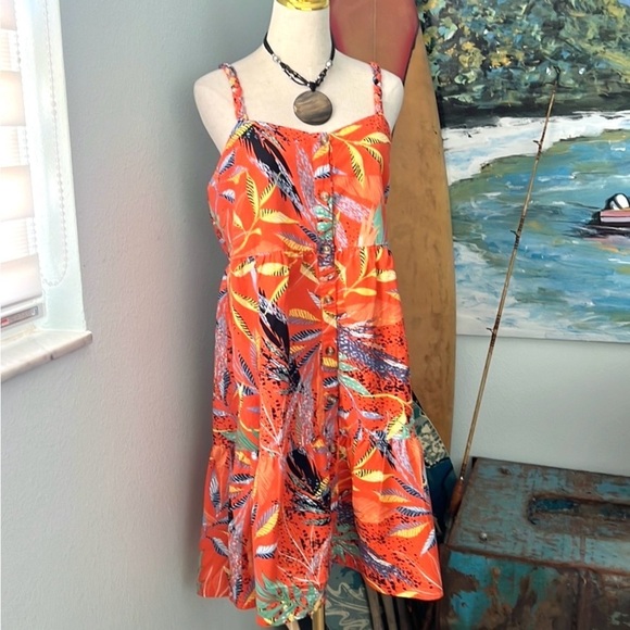 Anthro’s Beach Lunch Lounge,Women's,
Braided/Straps,Button Front Dress, Size Lrg - Picture 1 of 11
